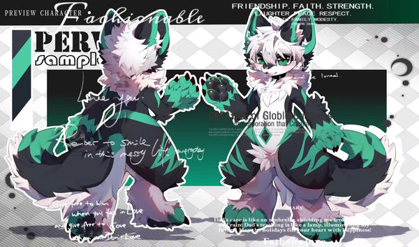 Kemono Grüngehörnige Katze Komplettset Nr.014